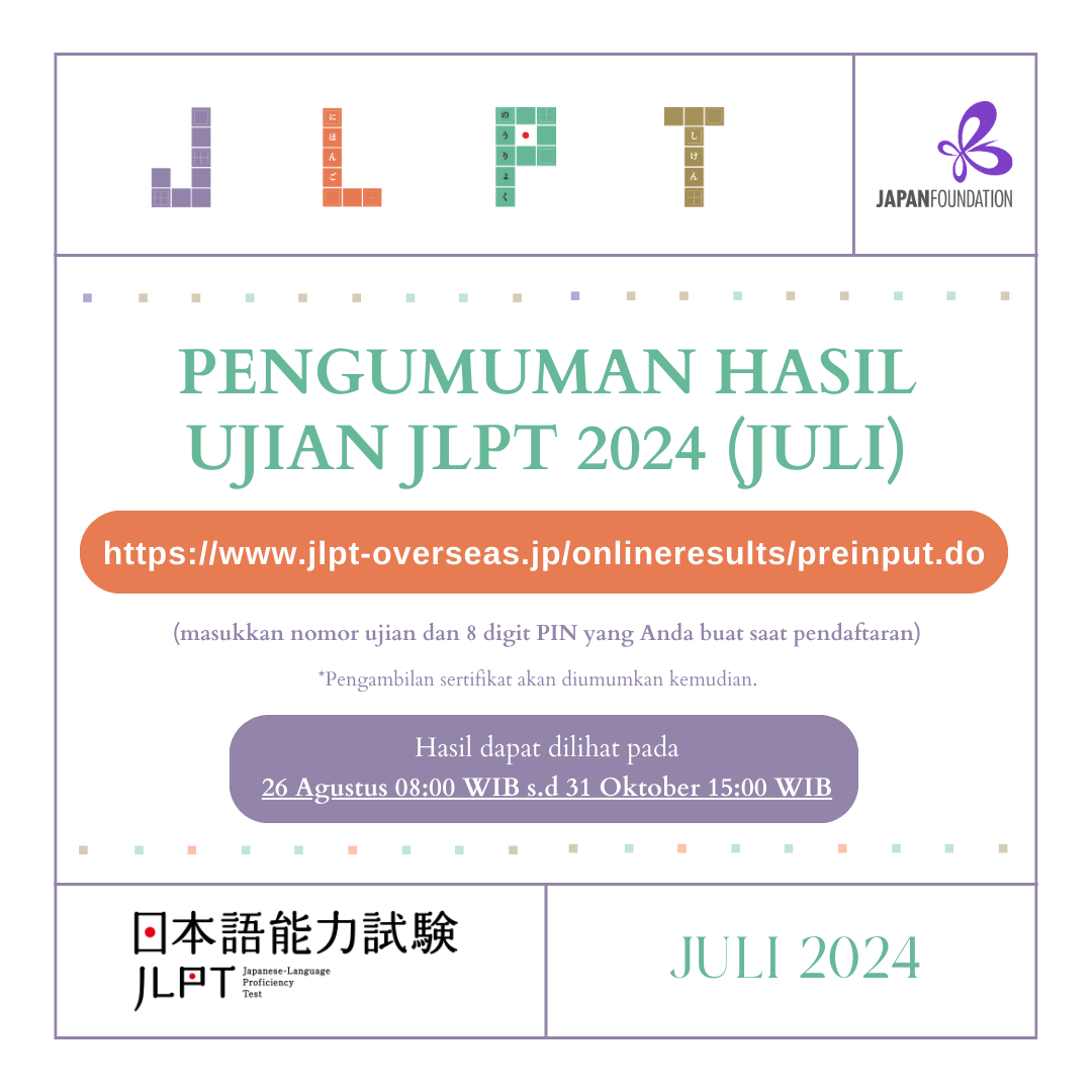 Pengumuman Hasil Ujian JLPT 2024 (Juli)