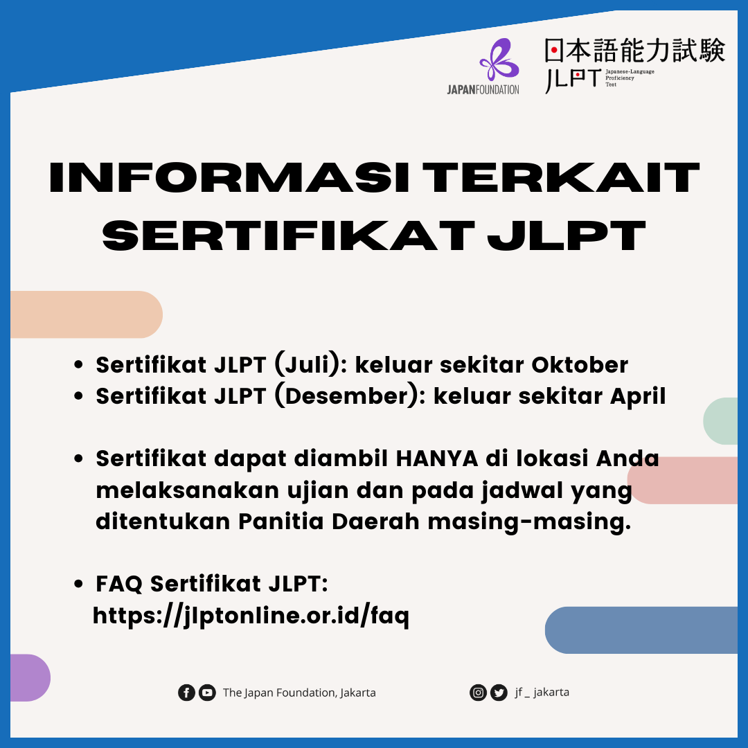 Informasi Terkait Sertifikat JLPT