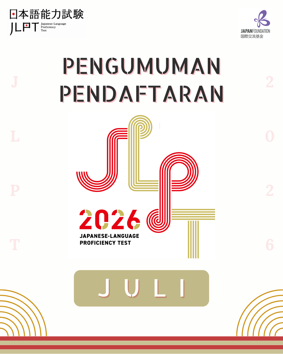 Pendaftaran Ujian JLPT 2026 (Juli)